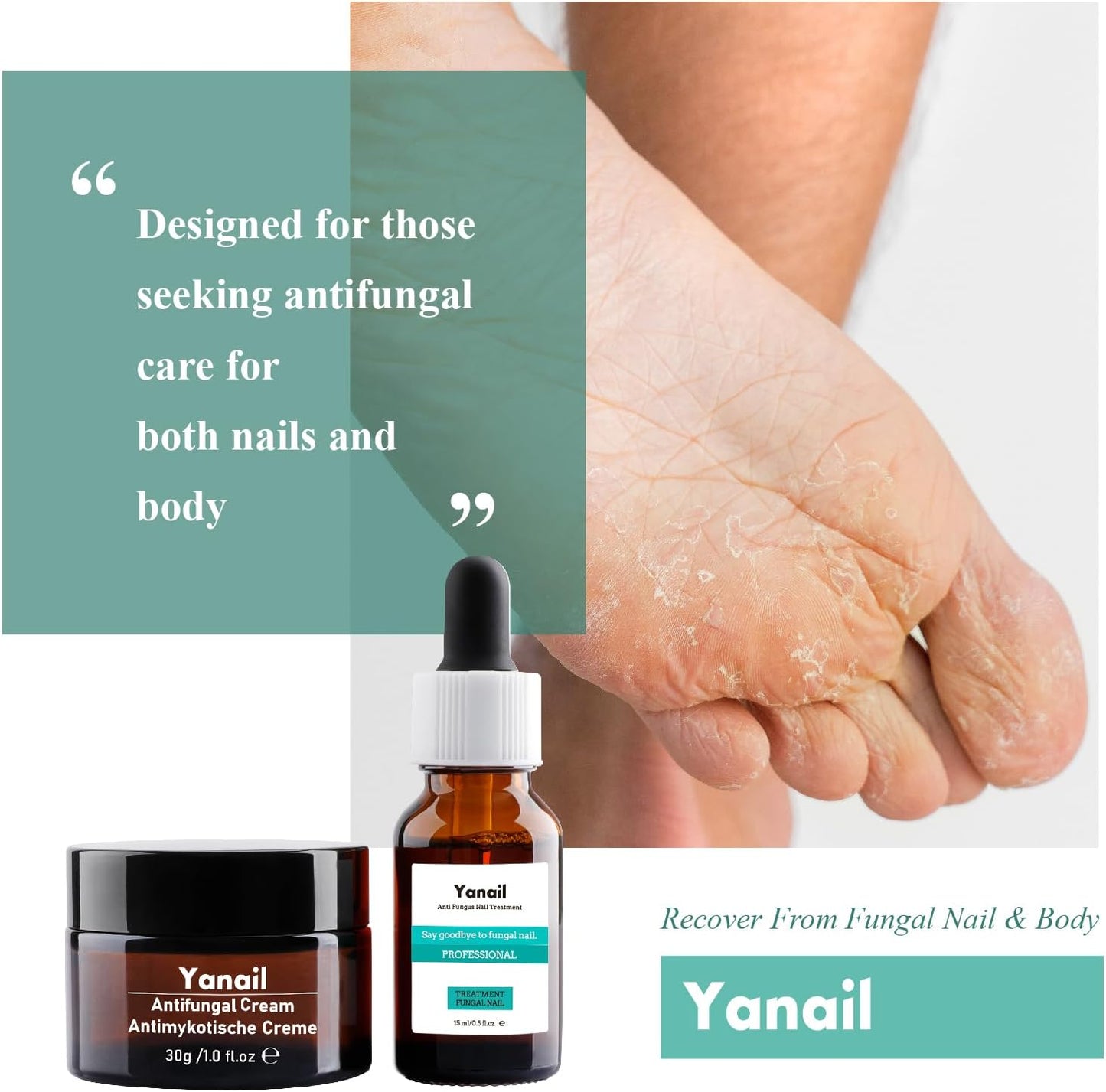 Yanail Fungal Nail Treatment & Antifungal Cream for Toenail